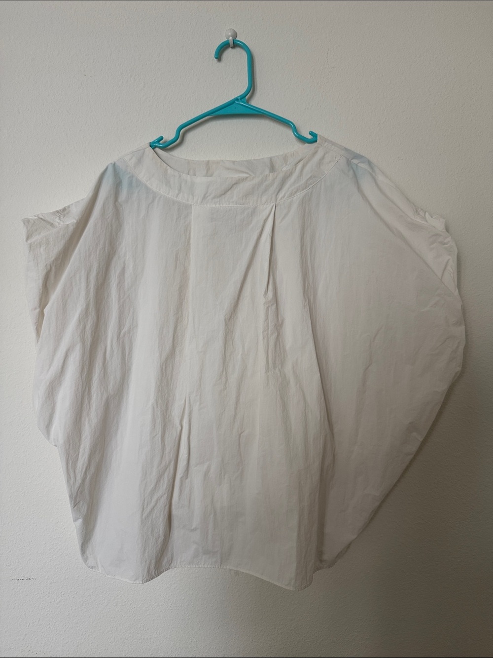 White Women's Batwing Cotton Top